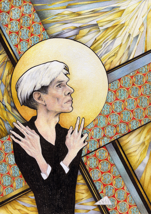 Andy Warhol à l'auréole dorée